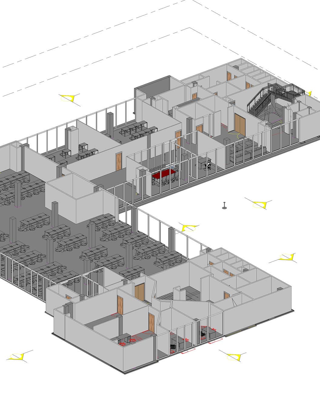 Office layout plan for space planning